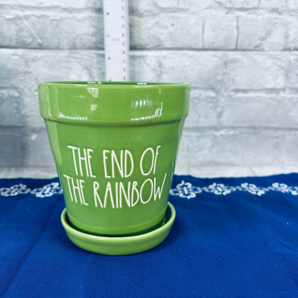 Rae Dunn "The End of the Rainbow" planter with coins! - Picture 3 of 5
